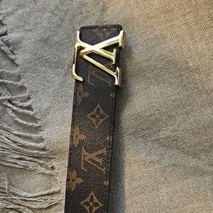 Louis Vuitton Monogram Brown and Gold Belt 125cm/49inches